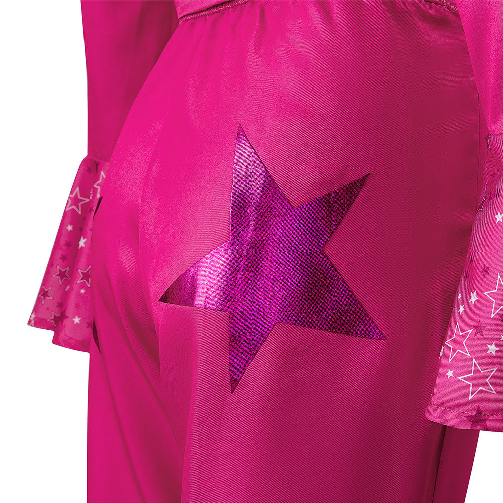 Adult Barbiecore Cowgirl Outfit Margot Robbie Pink Long Sleeve Western Costume Halloween Carnival Suit