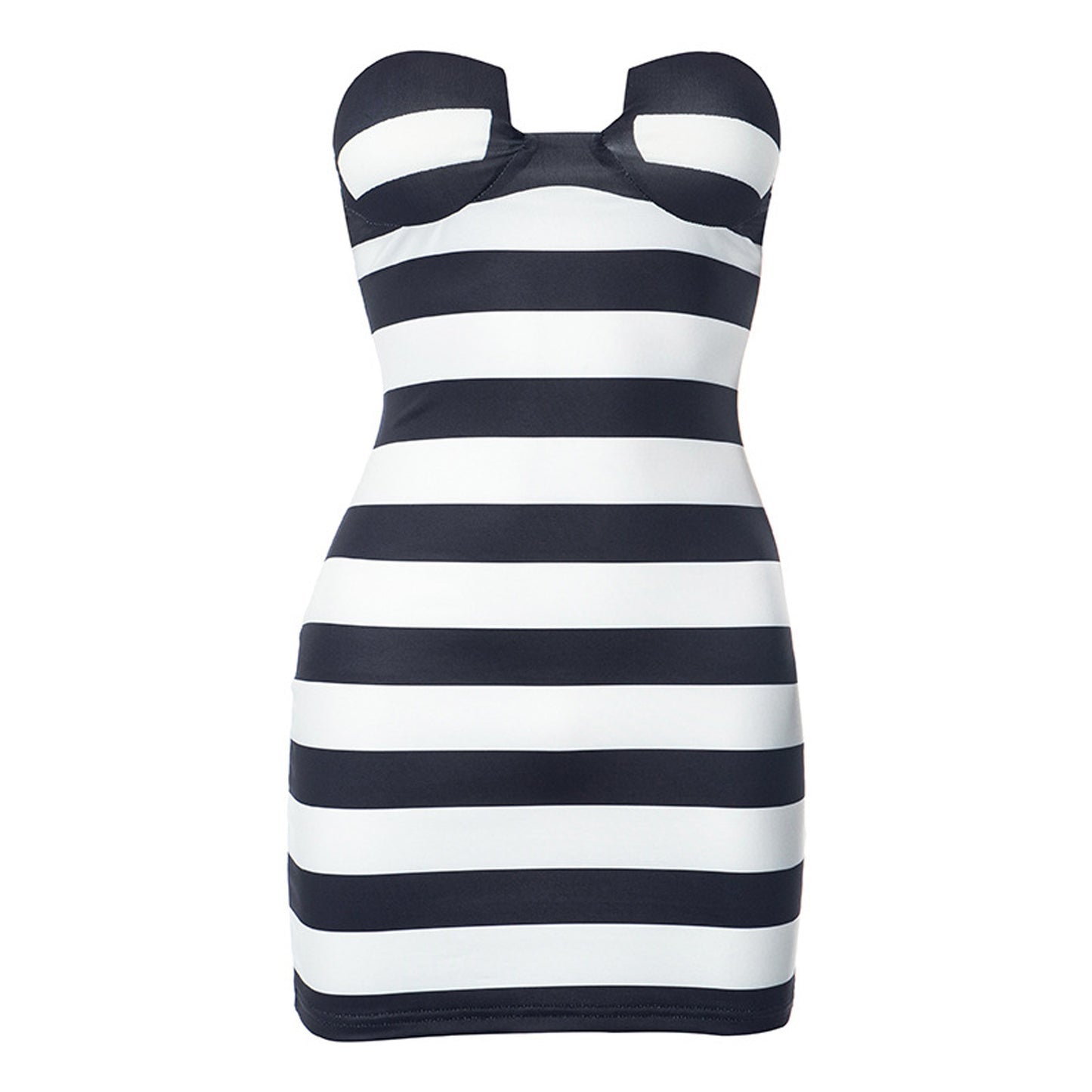 Barbiecore Striped Mini Dress Margot Robbie's Strapless Bodycon Dress