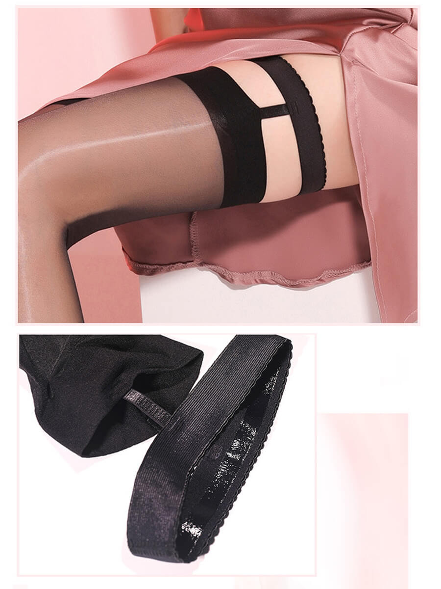 Yomorio Black Lace Thigh High Stockings | Luxurious & Silky Design