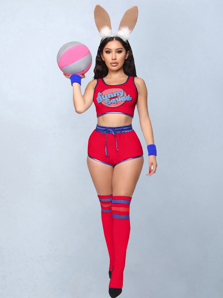 Yomorio Bunny Girl Cheerleader Costume - Adorable & Playful Sports Set