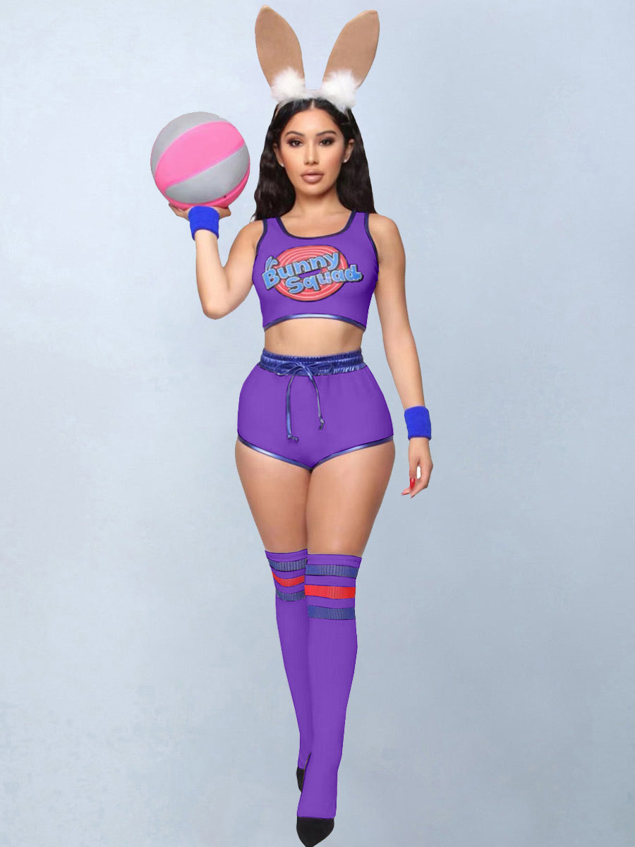 Yomorio Bunny Girl Cheerleader Costume - Adorable & Playful Sports Set