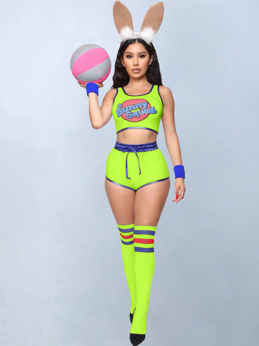 Yomorio Bunny Girl Cheerleader Costume - Adorable & Playful Sports Set