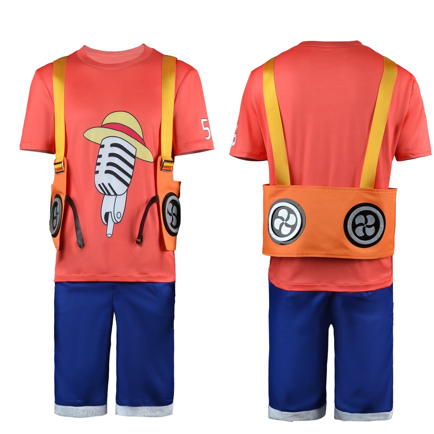 Straw Hat Pirates Cosplay Outfits Japanese Anime Full Set Costumes for Men