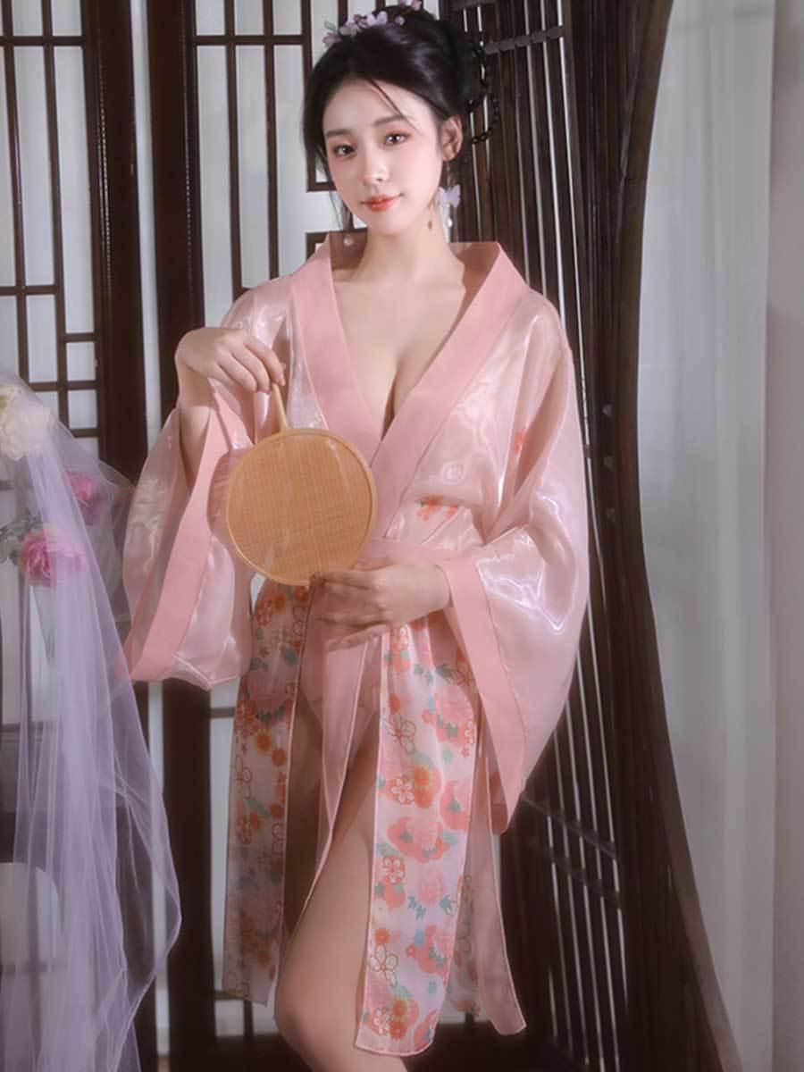 Lingerie Robe Kimono Sleeveless Open Side ZU0888 main image 0