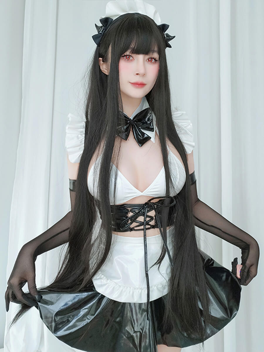 Latex Maid Cosplay Outfit