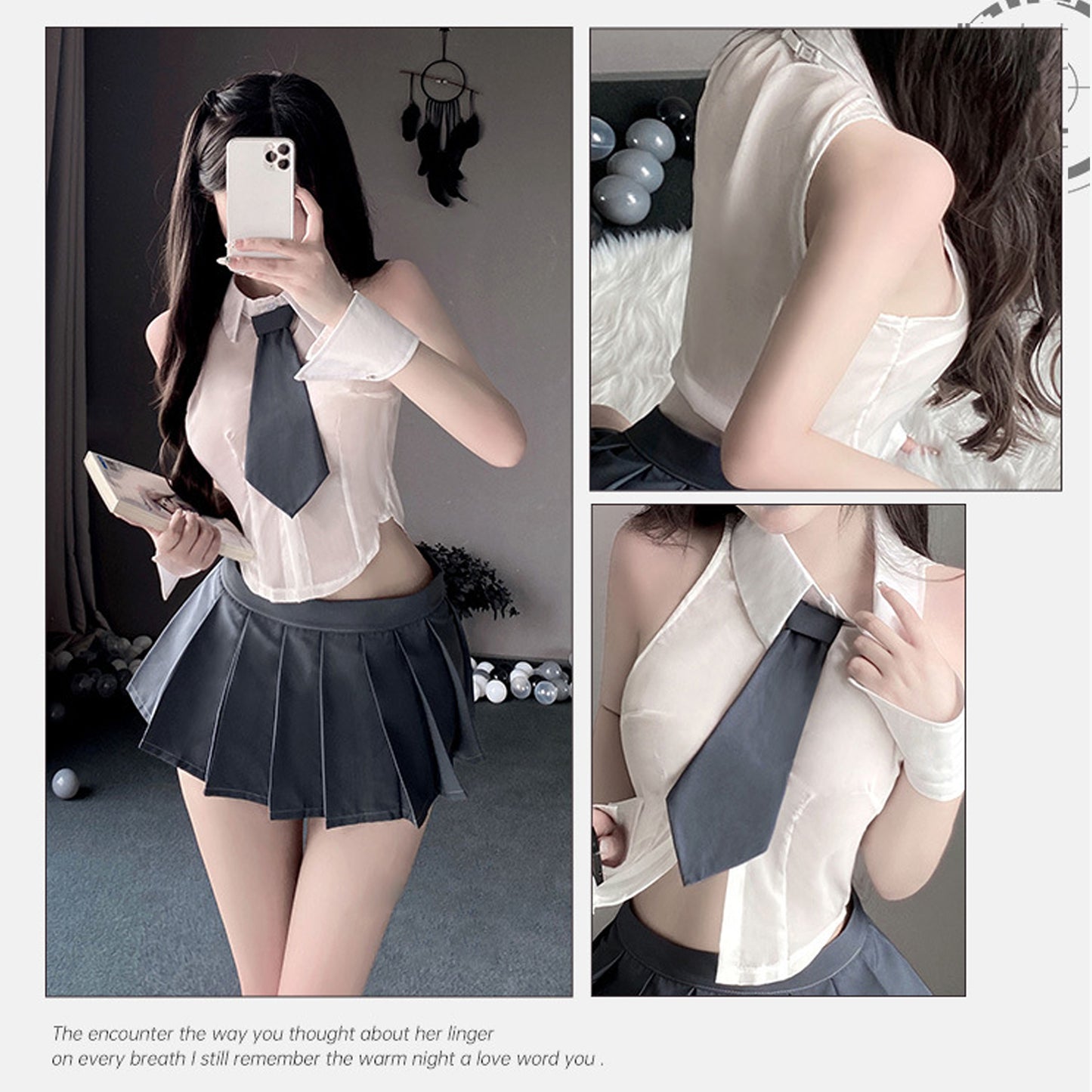 Sexy Schoolgirl Uniform Japanese Anime Girl Outfits School Girl Lingerie Cosplay Costume