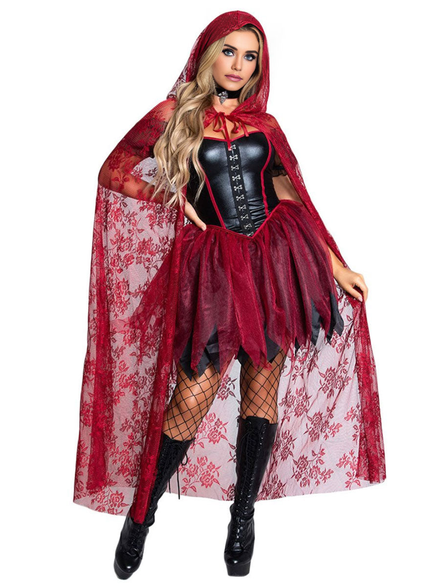 Sexy Vampire Costume Gothic Vampire Cosplay Outfit Latex Succubus Lingerie Dress, Red / L Sexy Vampire Costume Gothic Vampire Cosplay Outfit Latex Succubus Lingerie Dress, Red / L