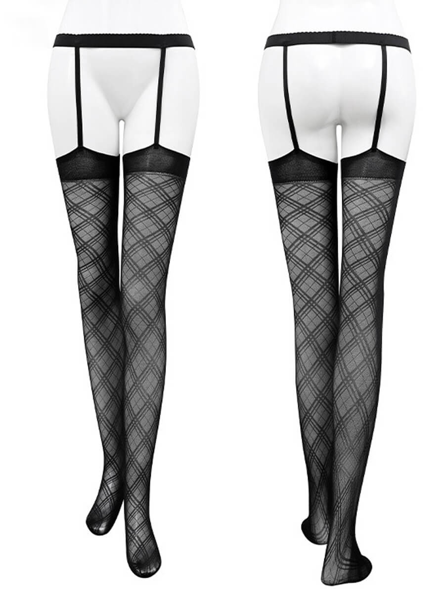 Yomorio Luxurious Garter Stocking: Romantic Mesh Thigh Highs