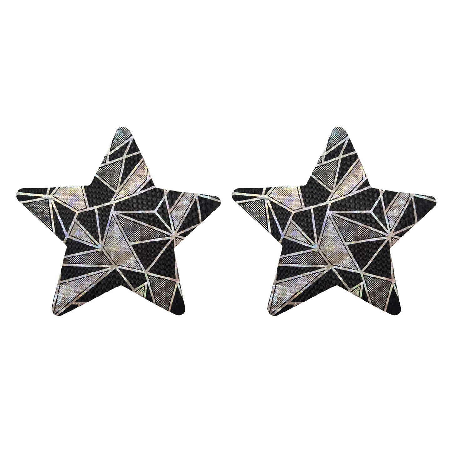 Yomorio 3 Pack Black Reflective Pasties Geometric Nippe Covers Pasties