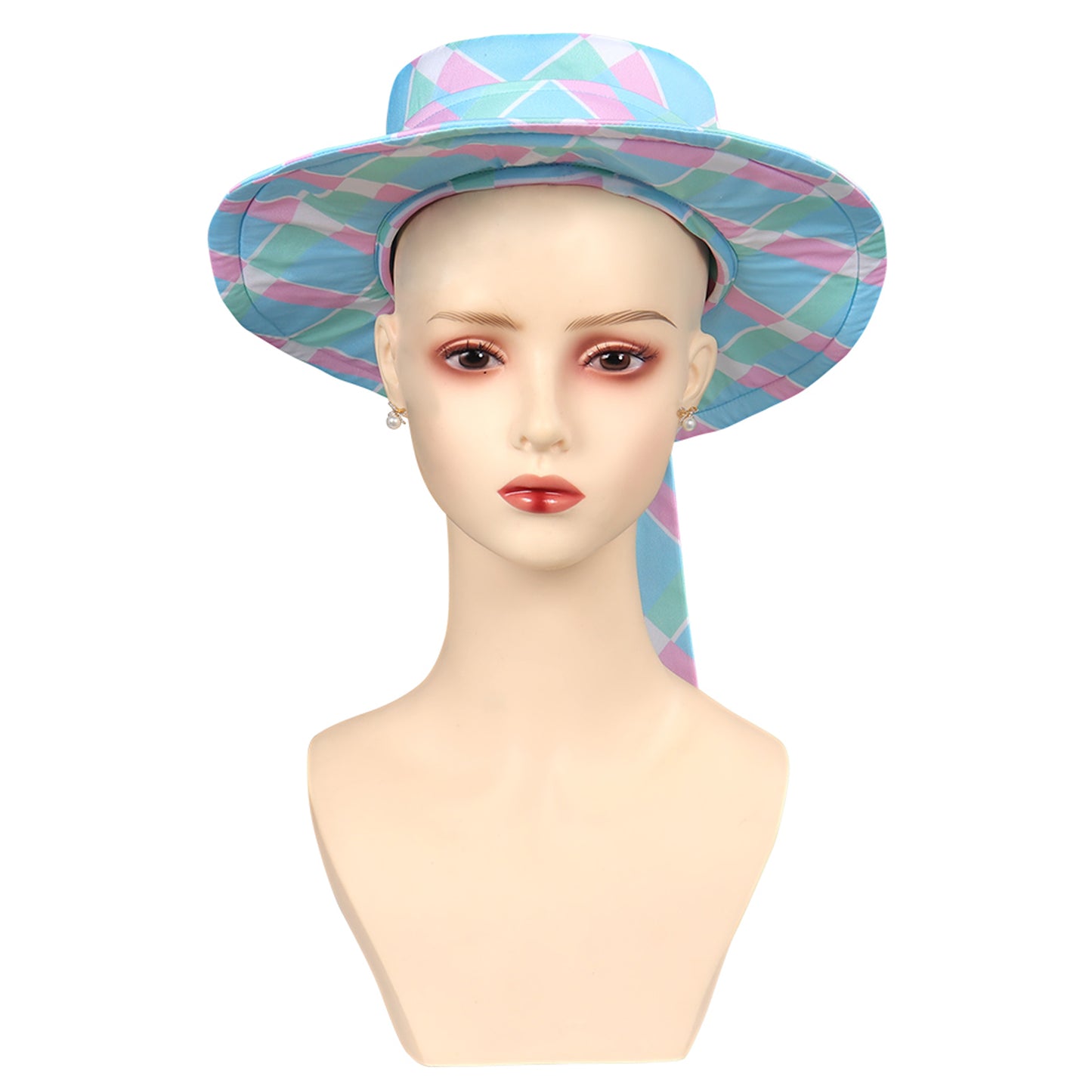 Barbiecore Margot Robbie Blue Plaid Matching Set The Movie Cosplay Costume With Hat