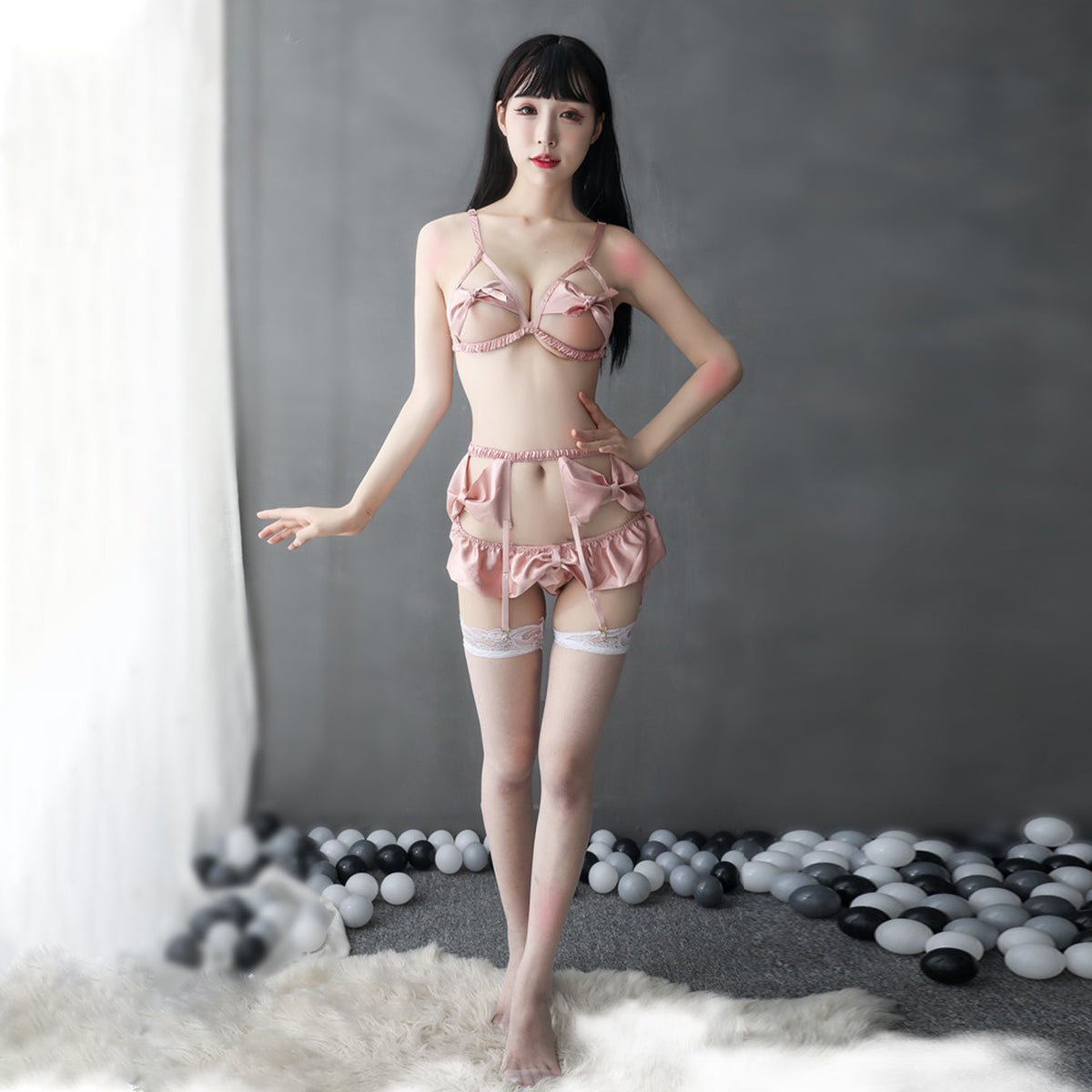 Yomorio Sexy  Open Cup Bra Set for Valentine's Day & Special Occasions