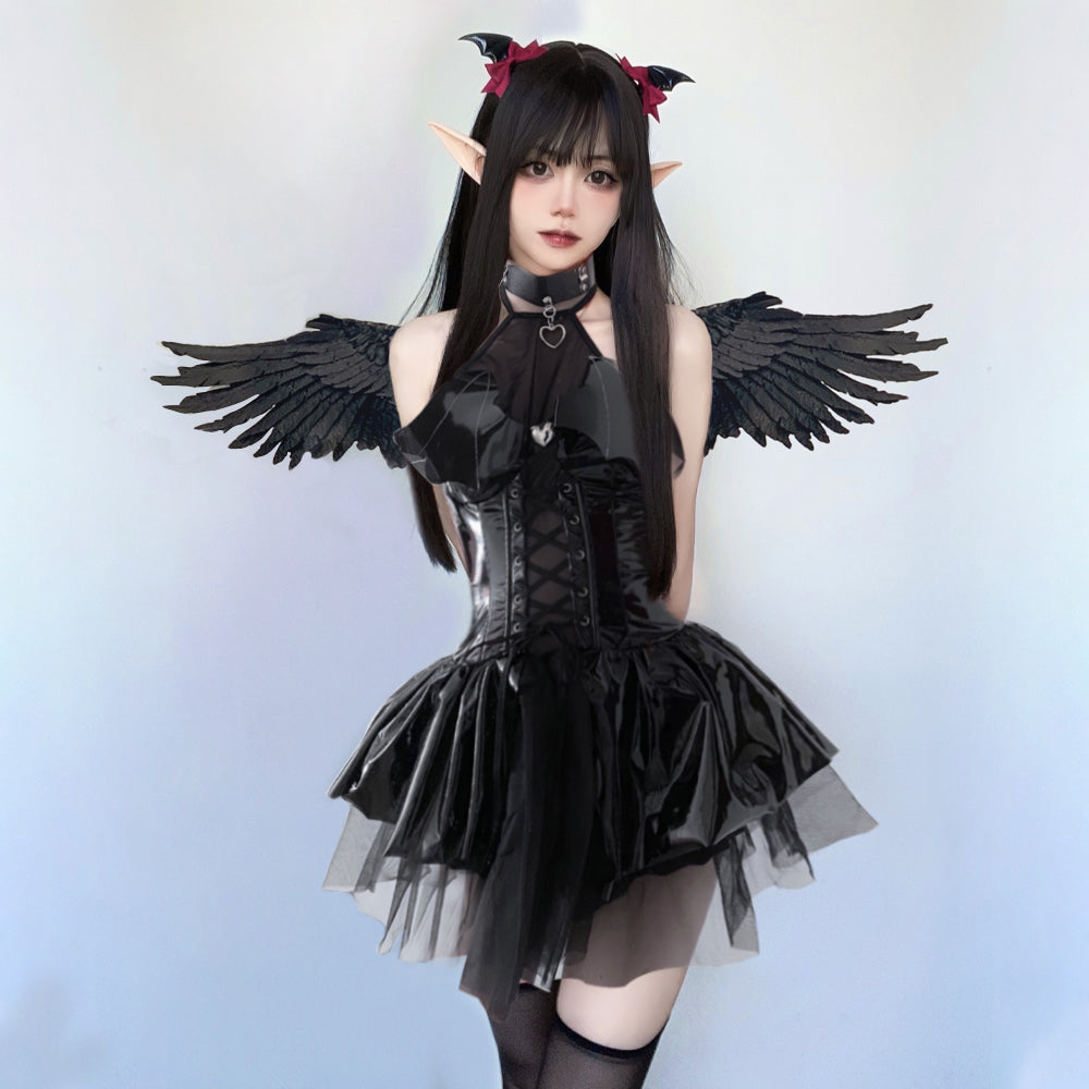 Halloween Sexy Lingerie Bodysuit - Gothic Dark Nurse Style