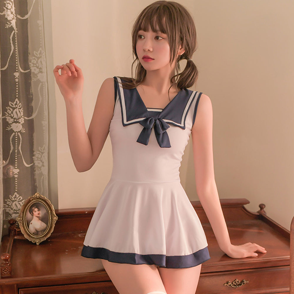 YOMORIO Women Sexy Schoolgirl Lingerie Lolita Sailor Cosplay Uniform J