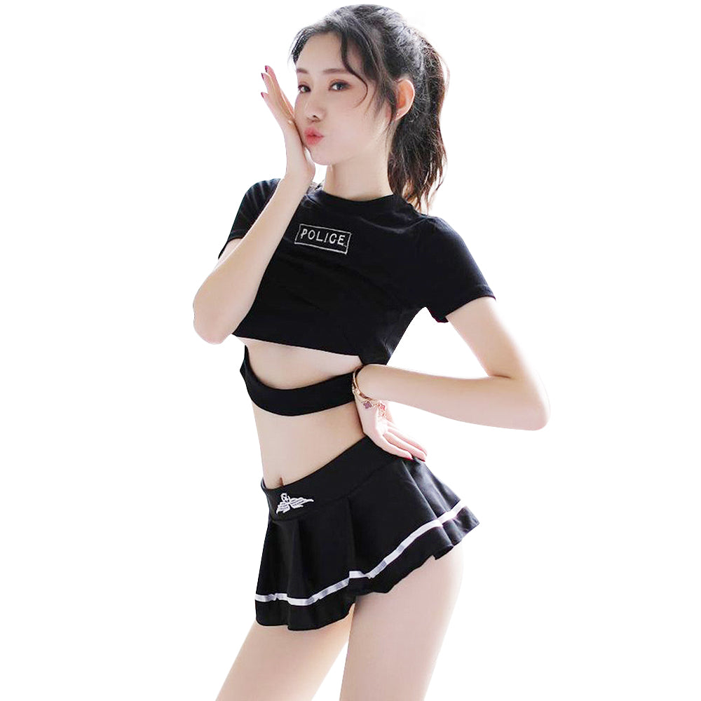 YOMORIO Sexy Cheerleader Cosplay Costume Lingerie Womens Japanese Schoolgirl Cheerleading Uniform