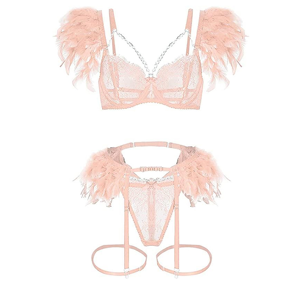 YOMORIO Feather Lingerie Sets - Elevate Your Sensuality for Valentines
