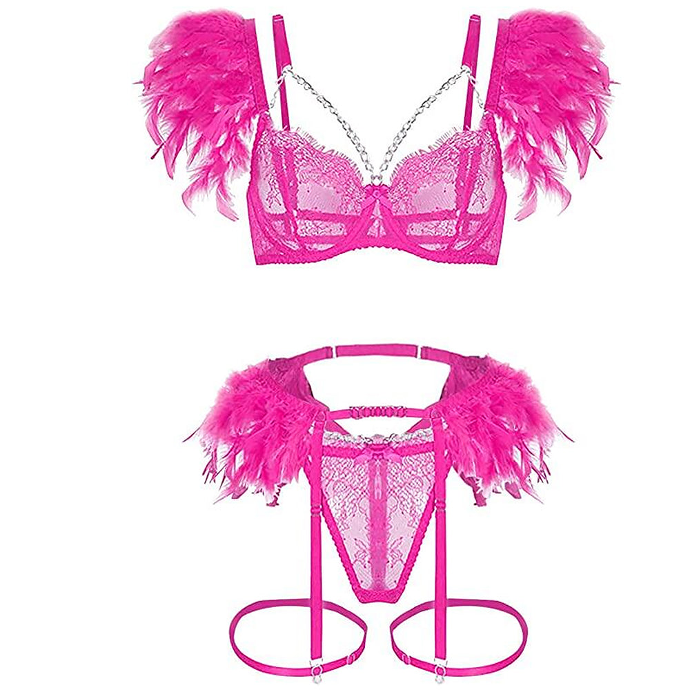 YOMORIO Feather Lingerie Sets - Elevate Your Sensuality for Valentines