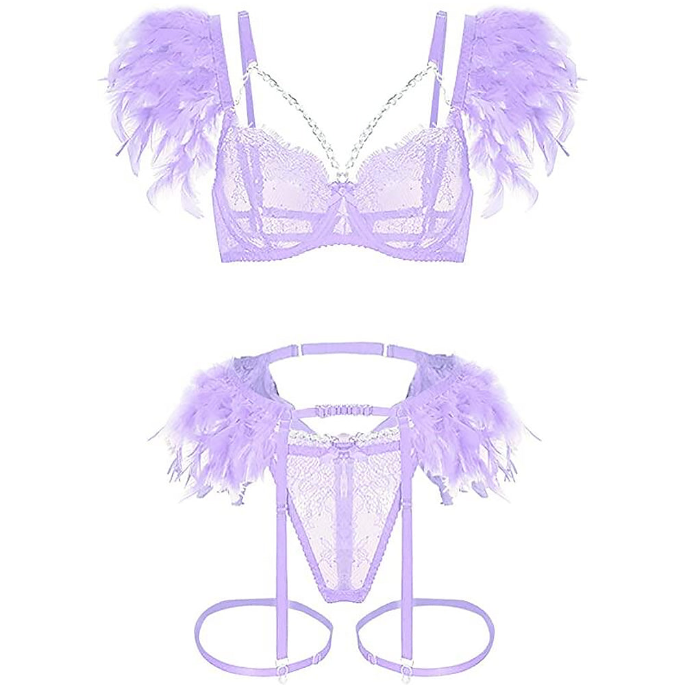 YOMORIO Feather Lingerie Sets - Elevate Your Sensuality for Valentines