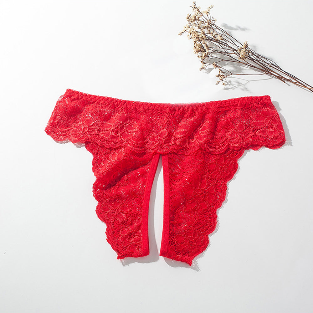 Yomorio Women's Lace Panty Seductive Sheer Stretch for Special Nights