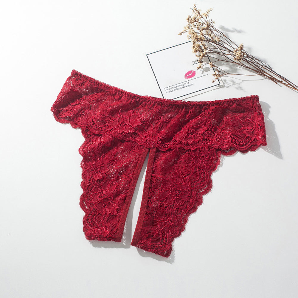 Yomorio Women's Lace Panty Seductive Sheer Stretch for Special Nights