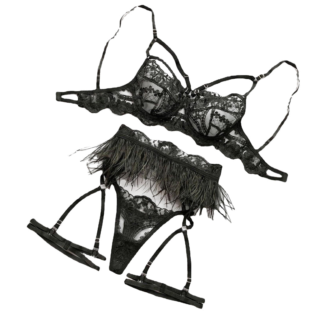 Yomorio Lace Bra and Panties Set - Romantic for Special Occasions