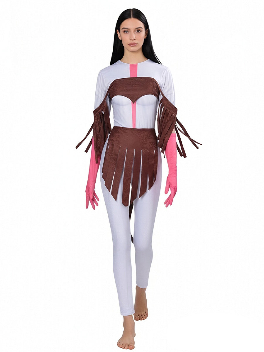 Fringed Tribal-Style Jumpsuit Costume