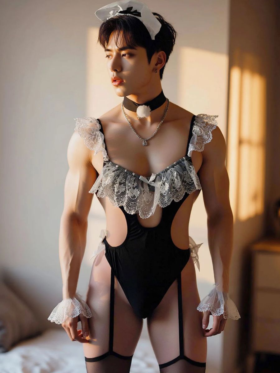 Men's Maid Teddy Lingerie Set