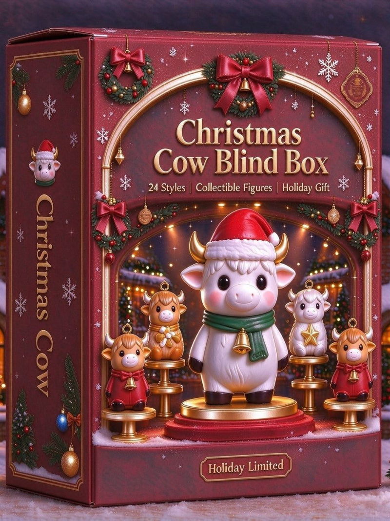 24 Day Highland Cow Christmas Advent Calendar 2026 24-Piece Mini Cow Ornaments Set
