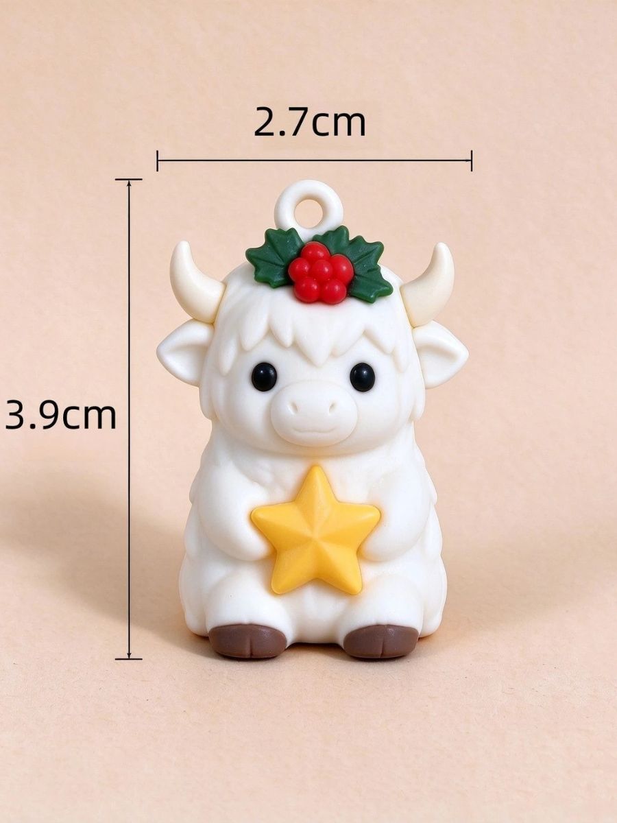 24 Day Highland Cow Christmas Advent Calendar 2026 24-Piece Mini Cow Ornaments Set