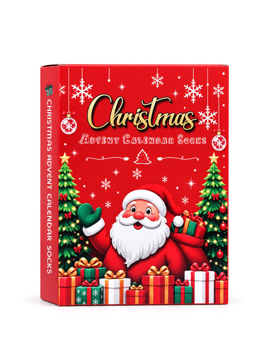 Christmas Socks Countdown Calendar for Adults Women Men 24 Pcs Socks Christmas Advent Calendar