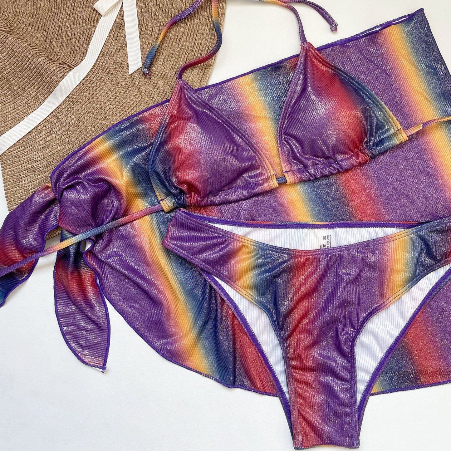 3,98 €, | Structured rainbow bikini top