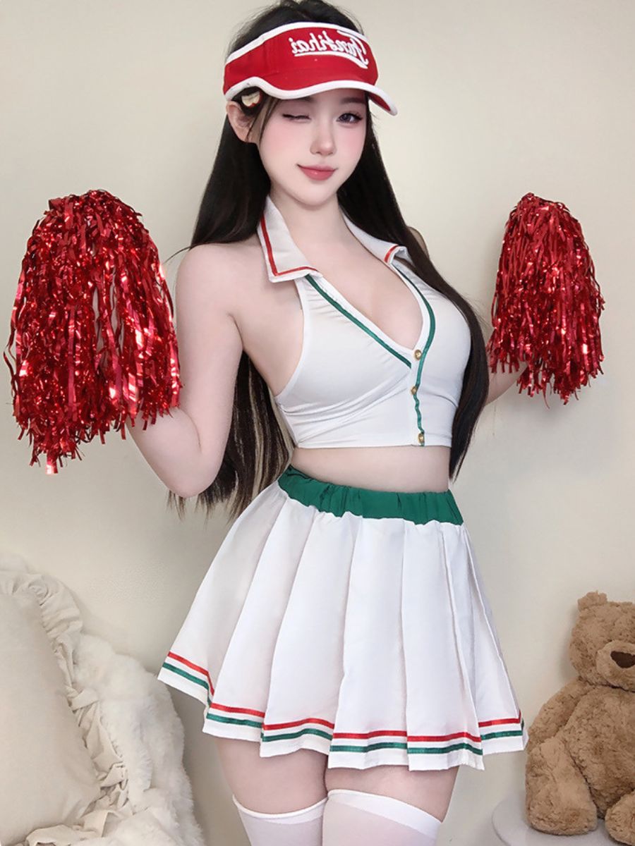 Preppy Sports Top and Pleated Skirt