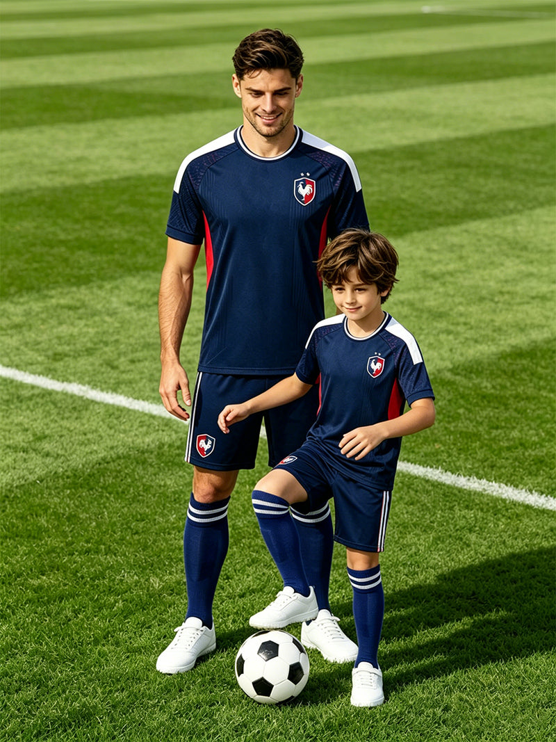 France Soccer Jersey and Shorts for Kids and Adult France Training Sports Fan Outfit with Socks
