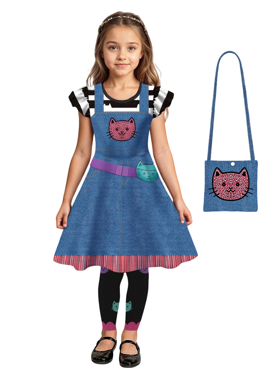 Girl's Cat Ear Dress Costume Set