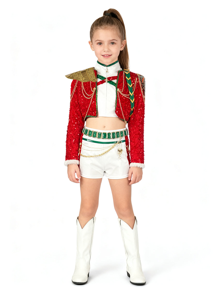 Christmas Korean Idol Sequins Costume