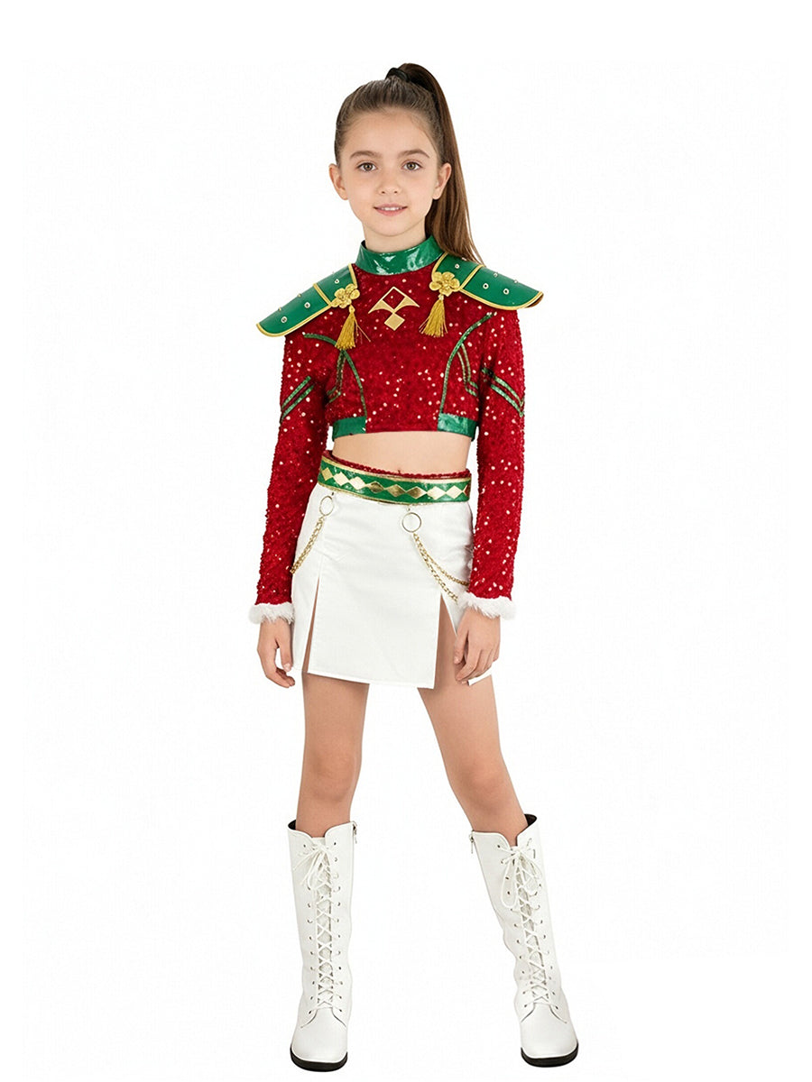 Christmas Stage Fashion Gold Costume