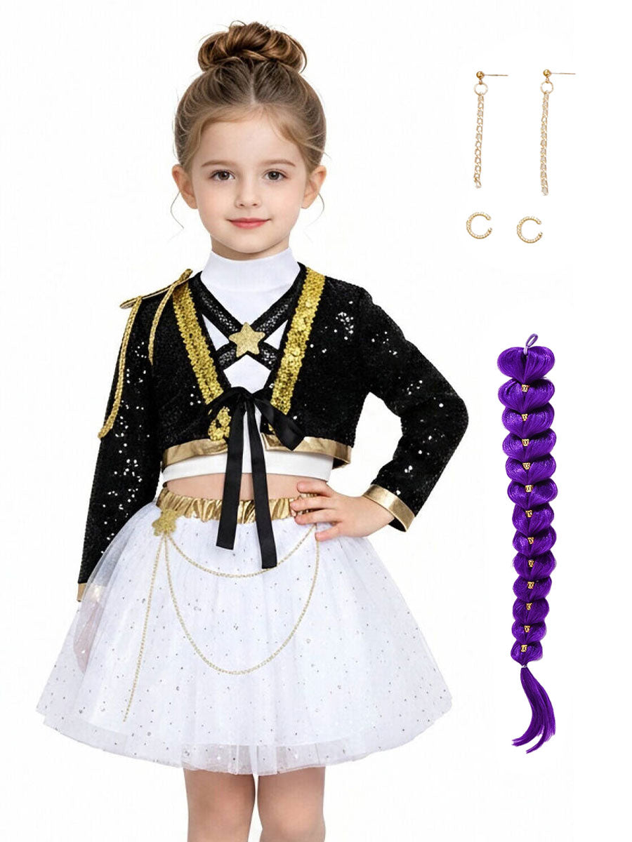 Girls Sequin Pop Idol Outfit