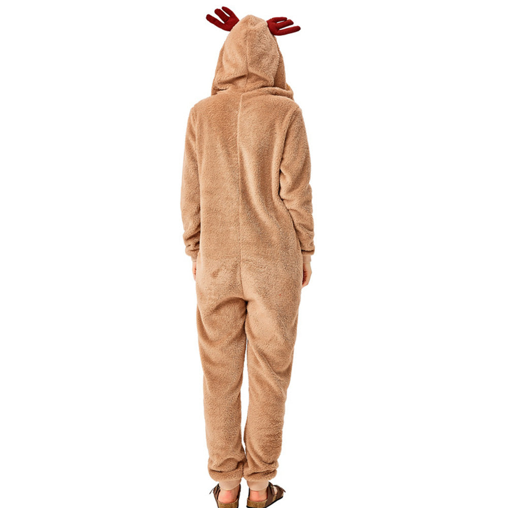 Adult Deer Onesie Pajamas Women Cartoon Animal Christmas Costume Reind –  YOMORIO