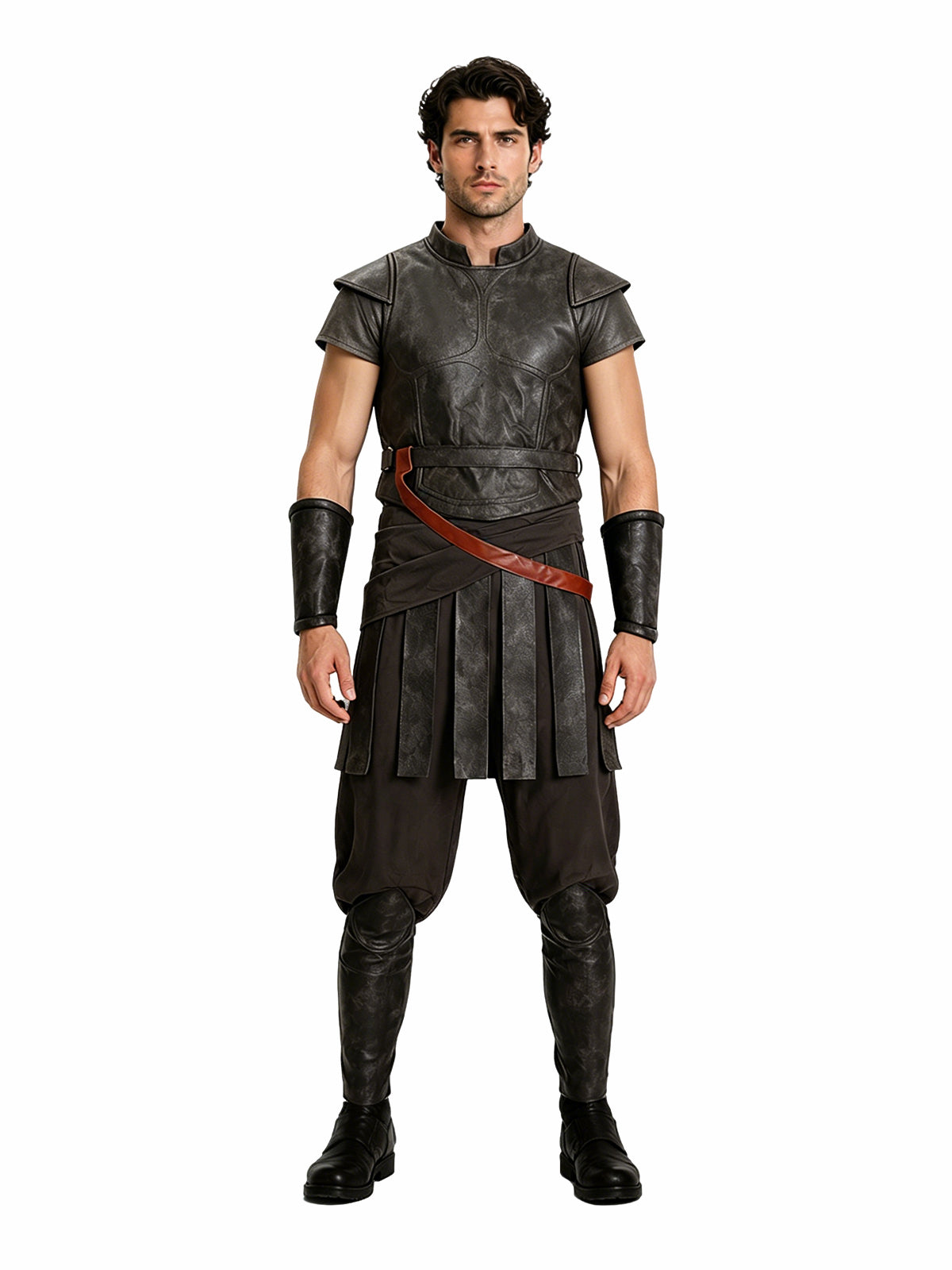 The Odyssey Costume Faux Leather Medieval Fighter Outfit Ancient Greek Warrior Suit 