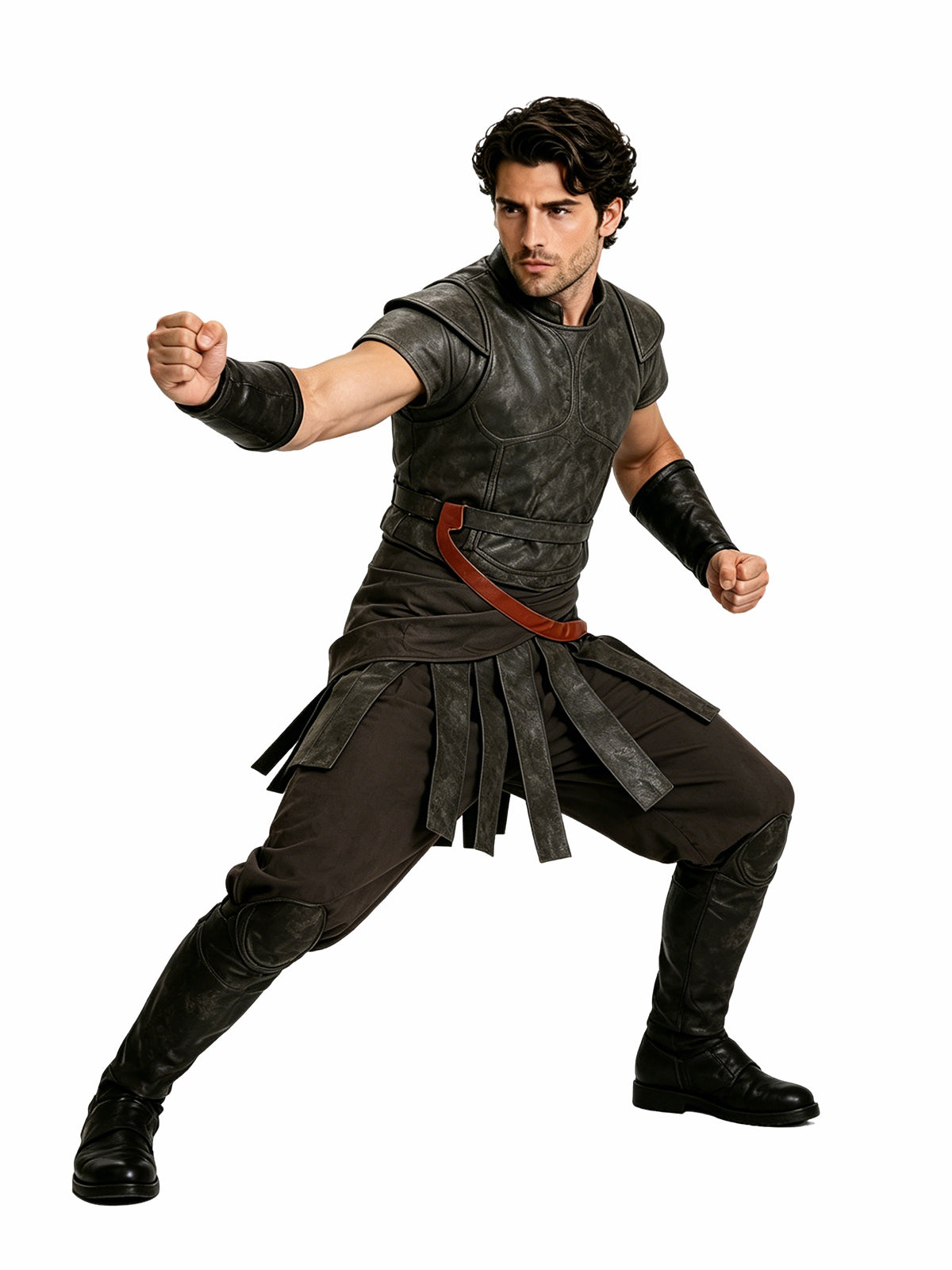 The Odyssey Costume Faux Leather Medieval Fighter Outfit Ancient Greek Warrior Suit 