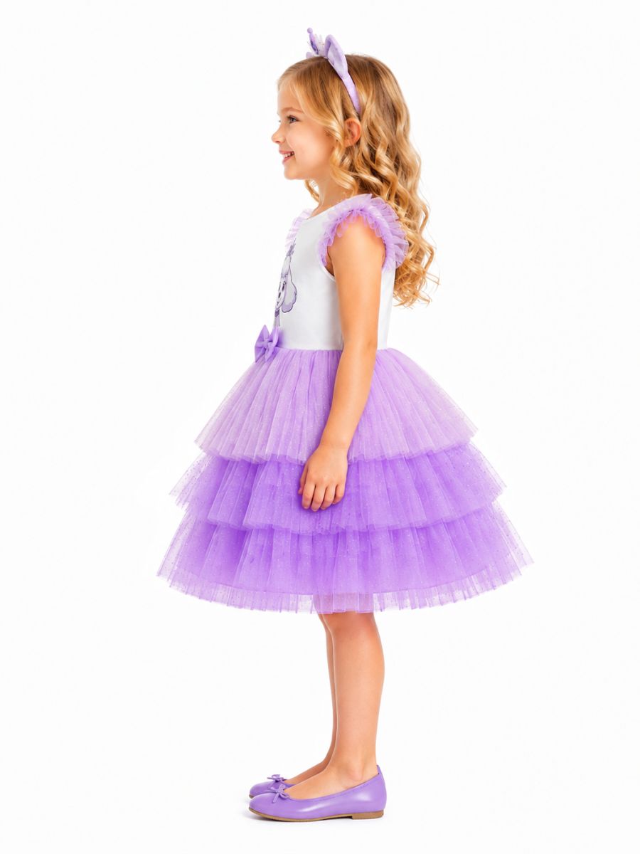 Girls Paw Patrol Costume Lavender Multi Tiered Tutu Dress Set