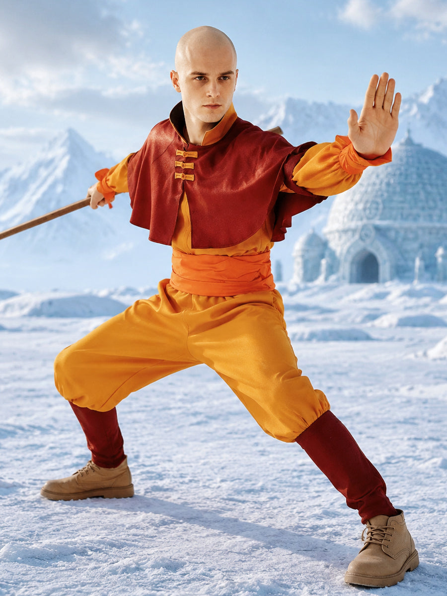 Aang for Kids and Adults Avatar Aang The Last Airbender Cosplay Outfit 
