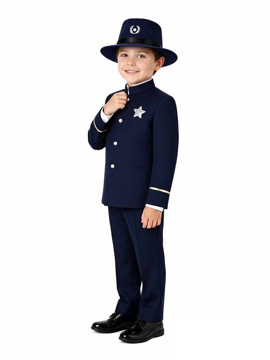 Minions & Monsters Police Officer Costume Animated Policeman Cosplay Outfit for Kids and Adults