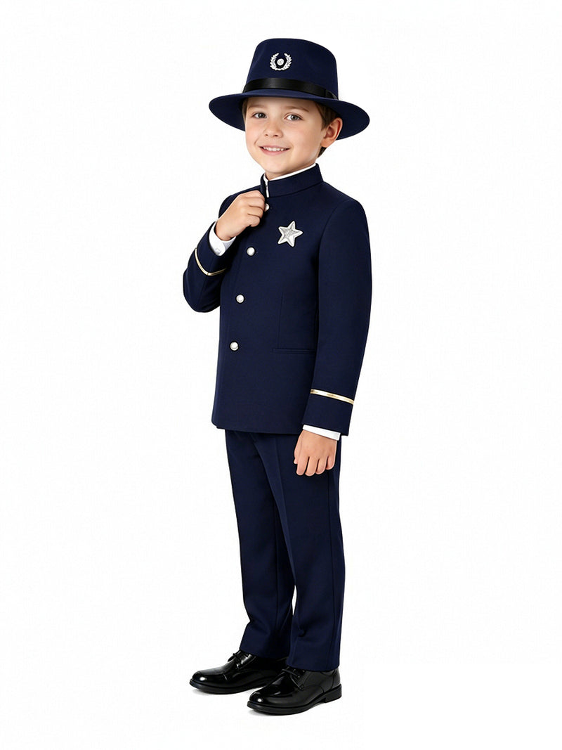 Minions & Monsters Police Officer Costume Animated Policeman Cosplay Outfit for Kids and Adults