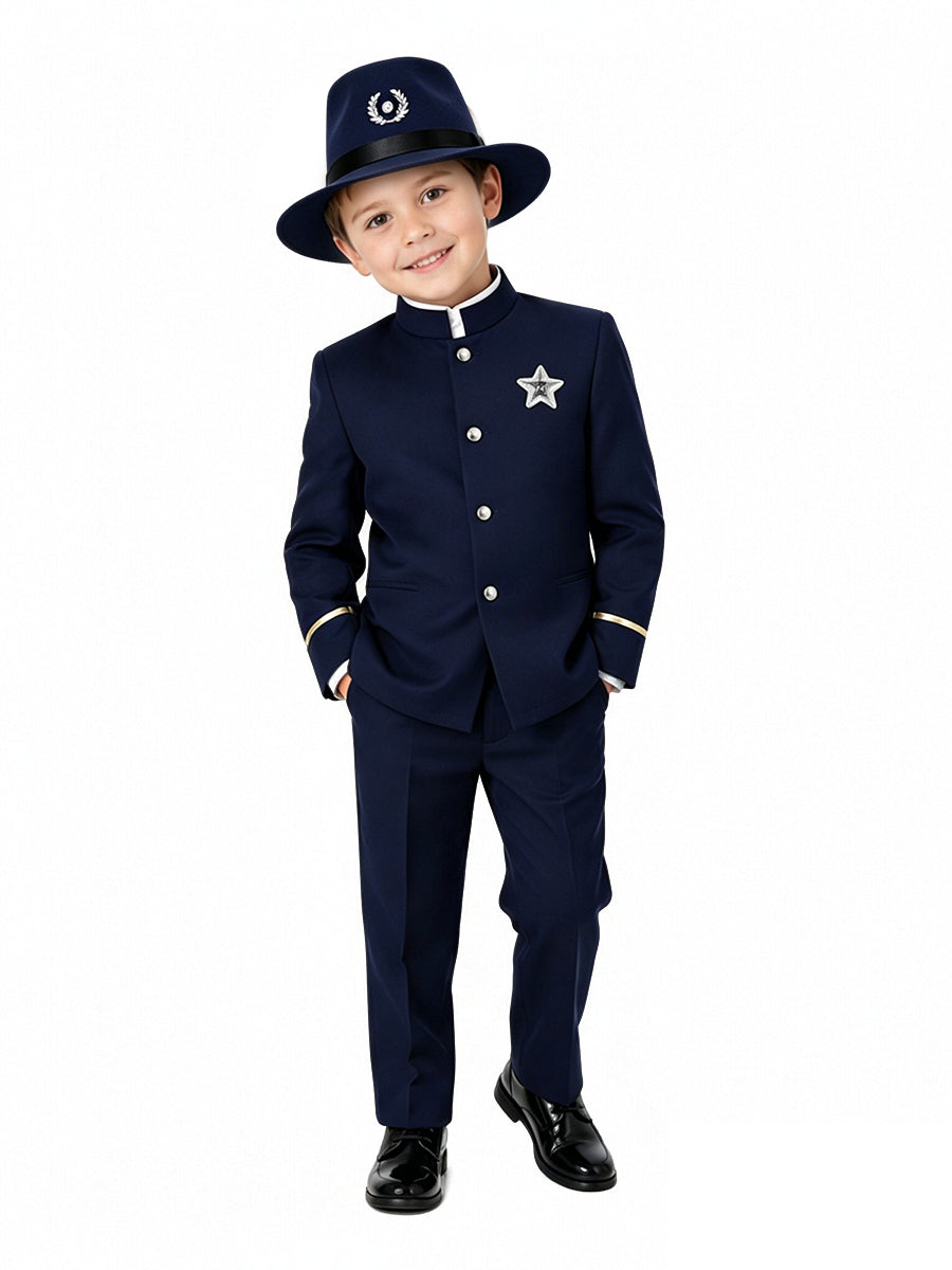 Minions & Monsters Police Officer Costume Animated Policeman Cosplay Outfit for Kids and Adults