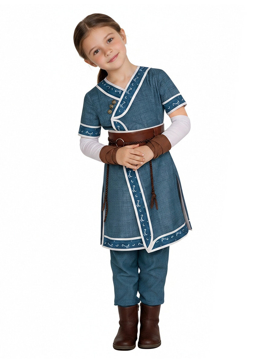 Katara Costume for Kids and Adults Avatar Water Tribe Waterbender Outfit