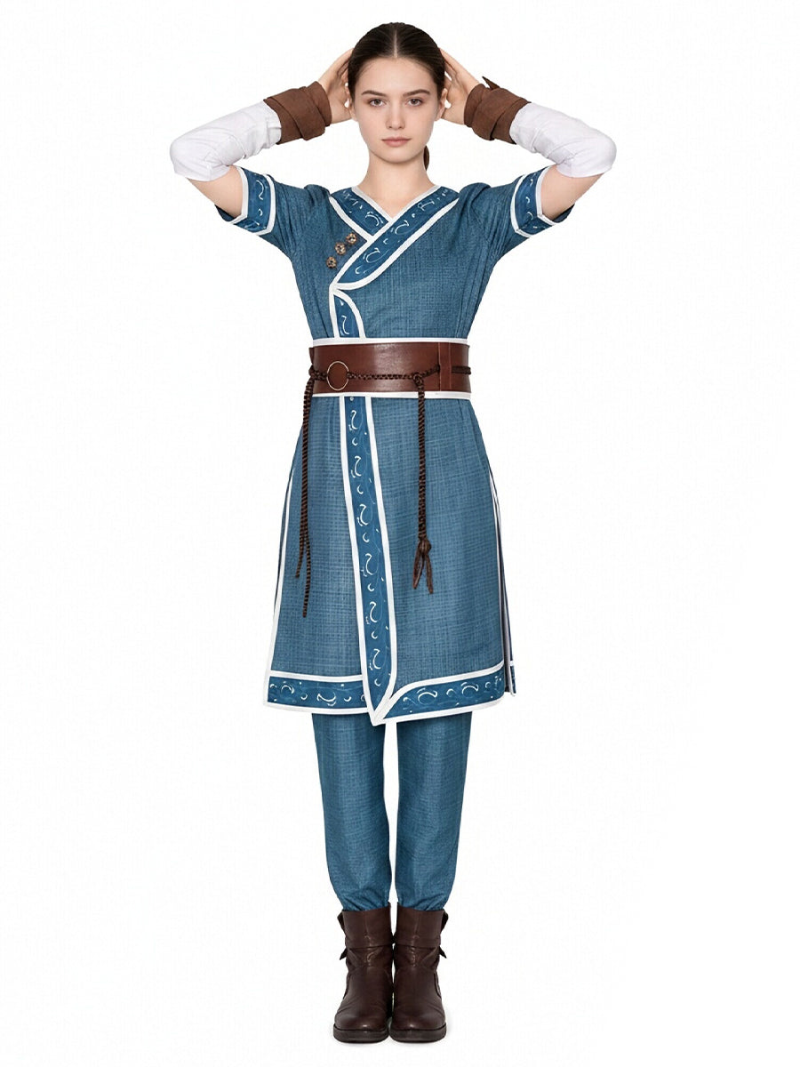 Katara Costume for Kids and Adults Avatar Water Tribe Waterbender Outfit