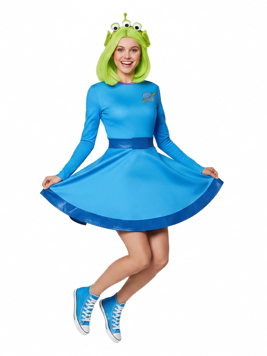 Toy Story Little Green Men Costume for Kids and Adult Anime Aliens A-Line Dress