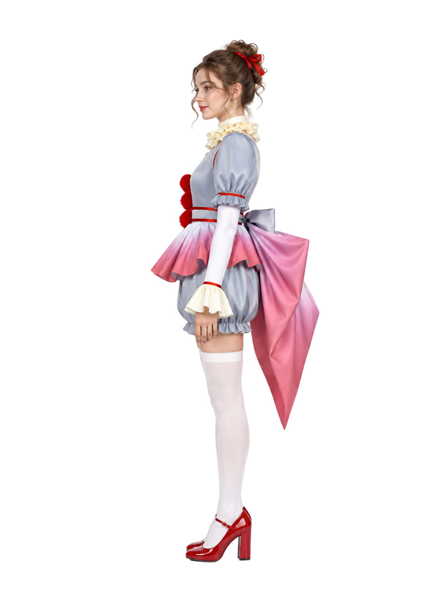 Inspired Terrifier Pennywise Costume Circus Clown Cosplay Outfit for Women 