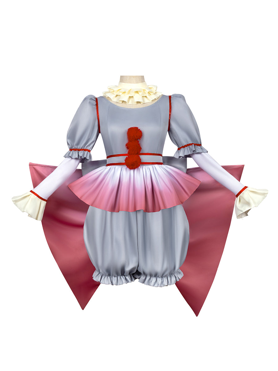 Inspired Terrifier Pennywise Costume Circus Clown Cosplay Outfit for Women 