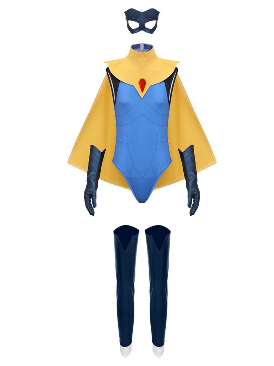 Dispatch Game Blonde Blazer Costume Superhero Mandy Cosplay Outfit for Women